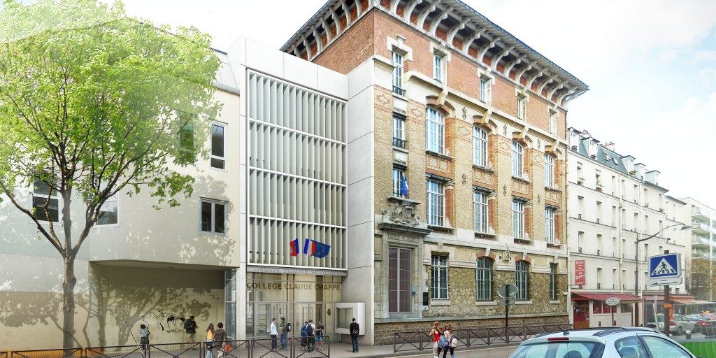 Extension et restructuration partielle du collège Claude Chappe à Paris 19e